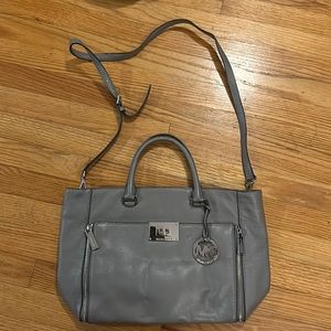 Gray leather Michael Kors Crossbody